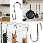 50-Pack 2.4 Inch Heavy Duty Stainless Steel S-Hooks — Waterproof Kitchen Utility Hooks for Pots, Pans, Mugs, Towels and More, Ideal Gift for Friends