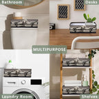 Retro Airplane Pattern Bathroom Storage Baskets Waterproof Bathroom Counter Organizer Decorative Toilet Paper Storage Basket for Organizing for Bathroom Living Room Decor