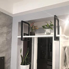 Ceiling Wine Rack Decoration Shelf - 1 Tier Flower Stand Display Stand, Ceiling Mounted Storage Rack, Hanging Plant Stand, for/Kitchen/Bar/Restaurant (Size : 80 * 30 * 50cm)