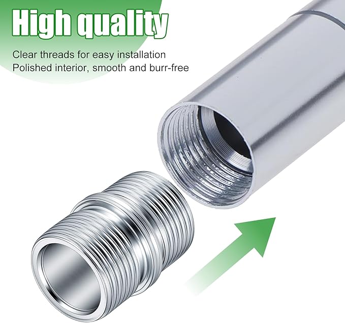 4 Pcs Coarse Thread Connectors 1 Inch/25.4mm Diameter Metal Rack Connector Wire Shelf Connectors Wire Rack Shelve Unit Pole Connector for Metal Poles (ID: 16mm,OD: 23mm)