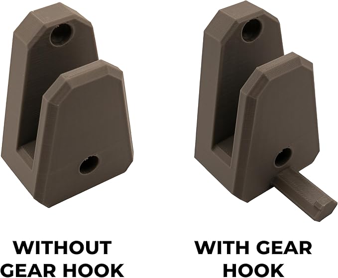 Horizontal Wall Ski Holder – Space-Saving Ski Wall Mount for Garage & Home Storage | Holds 1 Pair of Skis | Mountain, Snowflake & No Design Styles (Gray, Mountain | With Gear Hook)