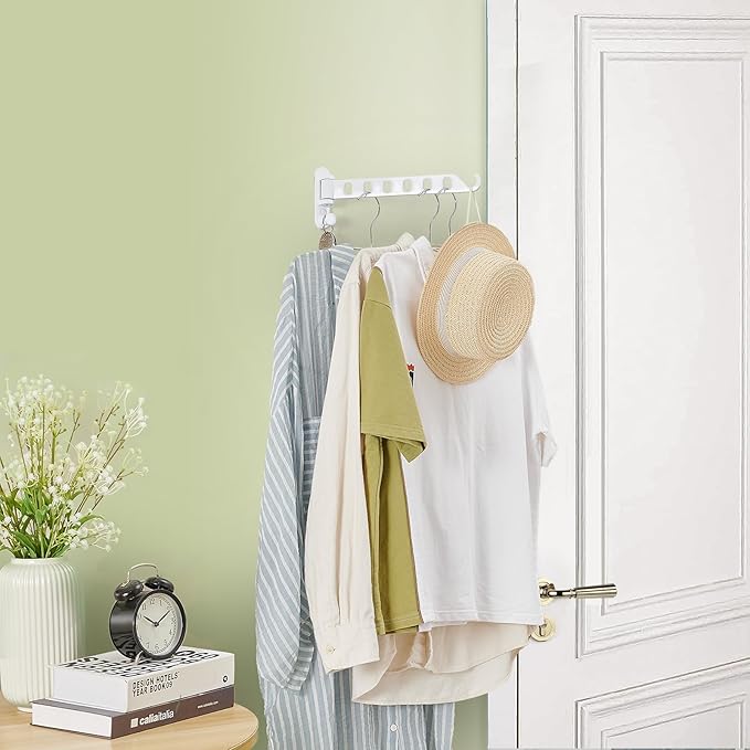 JOOM Laundry Drying Rack Wall Mounted Clothes Drying Rack Clothes Hanger Grey