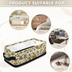 Multi-purpose Storage Basket Small Storage Bins Collapsible Rectangular Toilet Paper Basket Organizer for Bathroom Bedroom Kitchen Office Organization, Sunflower Bee
