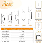 Bilillo 14 pcs Plate Hangers for The Wall, 4/6/8/10/12 Inch Invisible Plates Hangers, Stainless Steel Plate Wall Holders for Display Various Sizes with Hooks for Decorative Black