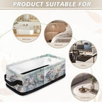 Small Storage Bins Multi-purpose Bathroom Organizer Basket Collapsible Toilet Paper Basket Space-saving Lightweight Fabric Home Storage Containers Basket, Owl Flower