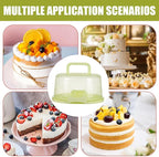 Cake Carrier with Lid and Handle, Round Cake Containers for 10 inch Cakes, Cupcake Holder, Dustproof, Portable Cupcakes Transport Container for Cakes Pie Muffin Pizza Desserts