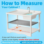 Silicone Under Sink Mat 22" x 19", kitchen Essentials and Gadgets, Shelf liner and Cabinet Protector, Home Organizers and Storage, Waterproof Bathroom Tray