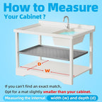 Silicone Under Sink Mat 25" x 19", kitchen Essentials and Gadgets, Shelf liner and Cabinet Protector, Home Organizers and Storage, Waterproof Bathroom Tray