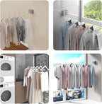 Retractable Clothesline Indoor Clothes Line for Hanging Dry and Wet Clothes on Heavy Duty Outdoor Clothing Lines 16.7 ft (White)