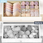 DIMJ Drawer Organizer Clothes, 26 Pack Dresser Organizer, Foldable Closet Organizers and Storage, Fabric Dresser Bins, Drawer Dividers for Nursery, Baby Clothes, Underwears, Sock (Beige)