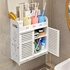 ShellKingdom Over The Toilet Storage Cabinet, Wall Mount Bathroom Cabinet, Narrow Bathroom Wall Cabinet with Doors and Shelf for Towel, Toilet Paper Storage, 16.92 x 14.96 x 7.08 inch (White)