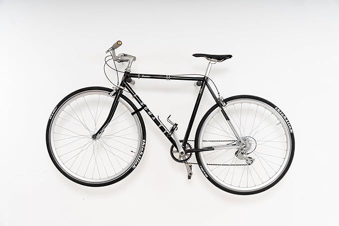 SELVA Racks - Wooden Bike Wall Mount. in 2 Sizes and 3 Colors: Natural, Black and White (Black, 11" 13/16)