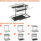 Under Sink Organizer and Storage for Bathroom and Kitchen - 1 Pack 3 Tier Under Cabinet Pull Out Shelf Organizers - Slide Out Drawer Organization for Home Cabinets Shelves and Drawers