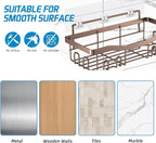 Adhesive Shower Caddy, No Drilling Bath Organizers 5 Pack, Rustproof Shelves with Soap Holder & Toothbrush Holder, Bathroom Organizers and Storage, Bronze