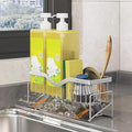 Sponge Holder for Kitchen Sink, Quick Draining, SUS 304 Stainless Steel Sponge Organizer, Basket for Cleaning and Scrub Tool, Kitchen Sink Brush Caddy Holder,Large Size and Capacity