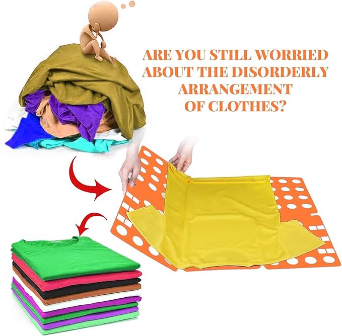 Shirt Folding Board, T Shirt Clothes Folder Board Laundry Sorter Helper Liner - Shirts Folding Boards Laundry Organizer Easy and Fast for Kid and Adult - Foldable Tool for Home Storage