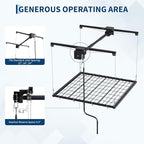 Overhead Garage Storage Rack, Adjustable 4x4 ft Heavy Duty Ceiling Mounted Storage Racks with Safety Lock, 250 lb Capacity Overhead Garage Storage Rack for Garage and Attic