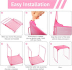 Locker Organizer Shelf Stackable Extra Locker Shelf for School Locker Organizer Storage Cabinet Accessories Suitable for School, Office, and Home use (1, Pink)