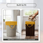 LFH Home Large Premium Cotton Canvas Laundry Bag with Drawstring and Handles Heavy Duty, Multi-Use, and Washable for Home, Travel, College or Storage 24x36 (Pack of 4)-Yellow