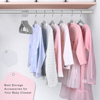 BAGAIL 50 Pack Kids Velvet Hangers 11 Inches Children's Clothes Hangers Non-Slip Baby Hangers for Infant/Toddler (Grey)