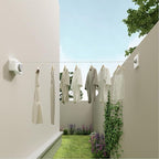 Danpoo Retractable Clothesline Indoor Outdoor, Heavy Duty Anti-Sag Wall Mounted Laundry Drying Line with Stainless Steel Rope