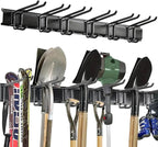 Ski & Snowboard Wall Rack With 12 Inch Storage Hooks, Ski Board Wall-Mounted Organizaion System Holds Up to 300 lbs, Black