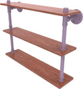 Allied Brass P-490-22-TWS-LVN Pipeline Collection 22 Inch Ironwood Triple Shelf, Lavender