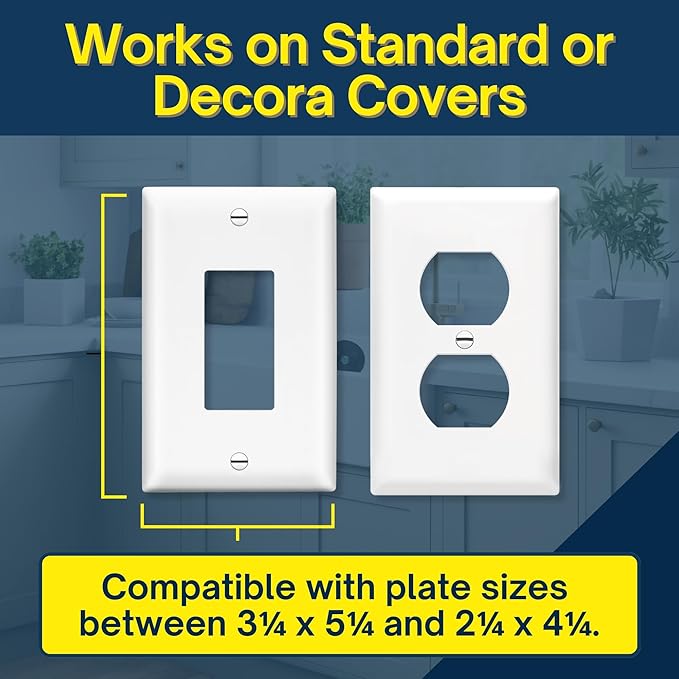 BeraTek Power Perch Wall Outlet Shelf with Cord Storage Strap - Declutter & Reclaim Counter Space - Alexa Holder, Charging Stand, Apple Homepod Mini Wall Mount - White, 2-Pack