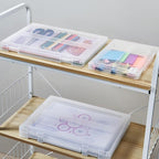 8 Pack Paper Storage Boxes, 8.5 x 11 Plastic Portable Project Case for US letter Size and A4 paper, Plastic Multi-Purpose Thick Scrapbook Storage Box for Office,Craft or Art Supplies
