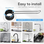 Stylish and Functional Dish Towel Holder - Keep Your Kitchen Rags and Dishcloths Neat and Within Reach with This Sink Dish Cloth Holder and Storage Rack! (1, silvery)