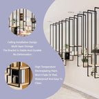 Ceiling Shelf Display Shelves Hanging Shelving Creative Flower Stand Ceiling Mounted Storage Rack Kitchen Pot Rack/Pan Racks Metal Iron Frame for Home Office Restaurant(30x30x85cm)