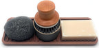 Happitasa Silicone Kitchen Sink Organizer Tray, Sponge Holder and Countertop Protector | Bathroom and Kitchen Soap Dish and Dispenser Tray (Mocha, 12"x4", 9.2 Ounces)