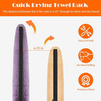 Freestanding Towel Racks 2 Tier Small Towel Holder Stand for Bathroom Matte Black Stainless Steel Industrial Towel Drying Rack for Hand Towels Blanket