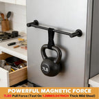 ULIBERMAGNET Magnetic Towel Holder, 1 Set Magnetic Towel Bar Holder with Adjustable Length, Matte Black Non-Slip Magnetic Towel Rod Rack for Refrigerator, Dishwasher, Laundry, Kitchen Stove