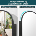 Movo Arched Black Medicine Cabinet with Mirror,16 x30 Inch Metal Framed Bathroom Mirror Medicine Cabinet Wall Mounted,Recessed Medicine Cabinets for Bathroom with 2 Removable Shelves