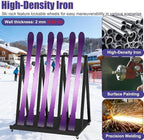 Indoor Ski Storage Rack Vertical, 1 2 3 4 5 6 Pair Ski Display Stand for Carrier/Organizer/Storage, Floor Standing Longboard Holders with Wheels(Hold 6 pair ski)