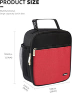 Lunch box Lunch bag for men women Insulated Lunchbox Lunch bags for Work Picnic Travel (Thicken hot red)