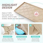 SIKADEER 34" x 19" Under Sink Mat Waterproof, Silicone Mat Kitchen Drawer Shelf and Cabinet Liner, Sink Protector for Kitchen Organizers and Storage, Boot Tray Pet Food Mats
