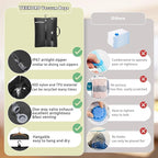Vacuum Bags for Travel, Professional IP67 Reusable Vacuum Compression Bags for Travel Suitcases and Backpack, Durable Space Saver Bag (2 PACK, No Pump)