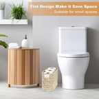 Sumnacon Toilet Paper Storage Basket Freestanding, Woven Toilet Paper Holder Stand with Handle, Decorative Narrow Bathroom Baskets Sturdy Plastic Organizer Bin for Tissue Rolls, Toiletries, Towels
