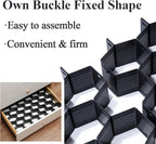 Honeycomb Separator Adjustable Drawer Organizer Divider for Underwear Belt-Scarf Socks Organizer (Black)