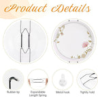 Bilillo Plate Hangers for The Wall, Suitable for 4''-5'' Decorative Plate,Invisible Heavy Duty Wire Plate Holder with Wall Hooks, Plate Hangers for Displaying Plates, Platter, Dish (Black)