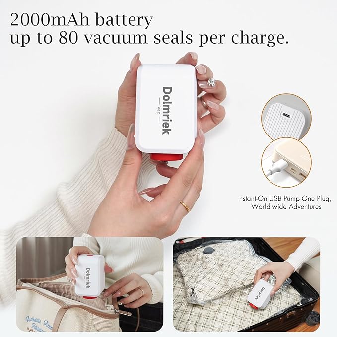 Travel Vacuum Storage Bags with USB Electric Pump, 18 Pack Compression Seal Bags for Luggage and Suitcase, Space Saver for Clothes and Clothing