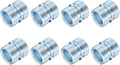 uxcell 8Pcs Metal Rack Connector, 0.87" x 0.87" Wire Shelving Poles Coarse Thread Connector Shelf Holder Connection for Storage Shelf Wire Shelving Unit Replacement Parts, Silver