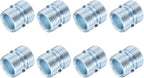 uxcell 8Pcs Metal Rack Connector, 0.87" x 0.87" Wire Shelving Poles Coarse Thread Connector Shelf Holder Connection for Storage Shelf Wire Shelving Unit Replacement Parts, Silver