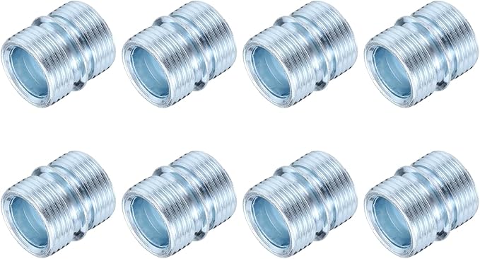 uxcell 8Pcs Metal Rack Connector, 0.87" x 0.87" Wire Shelving Poles Coarse Thread Connector Shelf Holder Connection for Storage Shelf Wire Shelving Unit Replacement Parts, Silver