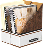Bankers Box Magazine File Holders, Oversized Letter, Wood Grain, 12 Pack (07224)