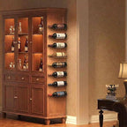 Wall Mounted Wine Rack: Individual Wall Wine Bottle Holder - for Wine Cellar Home Kitchen Bar Decor - 2Pcs