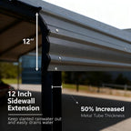 Heavy Duty Metal Carport Galvanized Steel All Weather Carport Canopy with Anchor Kit for RV Boat Truck Tractor Garage Shelter in 10x20 12x20 20x20 20x30 20x40 FT Easy Assembly Carports Kit (20x20 FT)