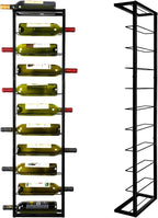 Wall Mounted Wine Rack: Metal Hanging 10 Bottle Wine Holder - Black Wine Storage Rack